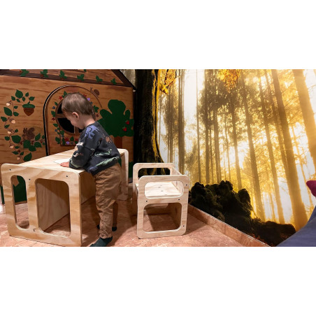 Kit mesa y dos sillas Montessori
