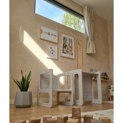 Conjunto Mesa y Silla Infantil  regulable Montessori