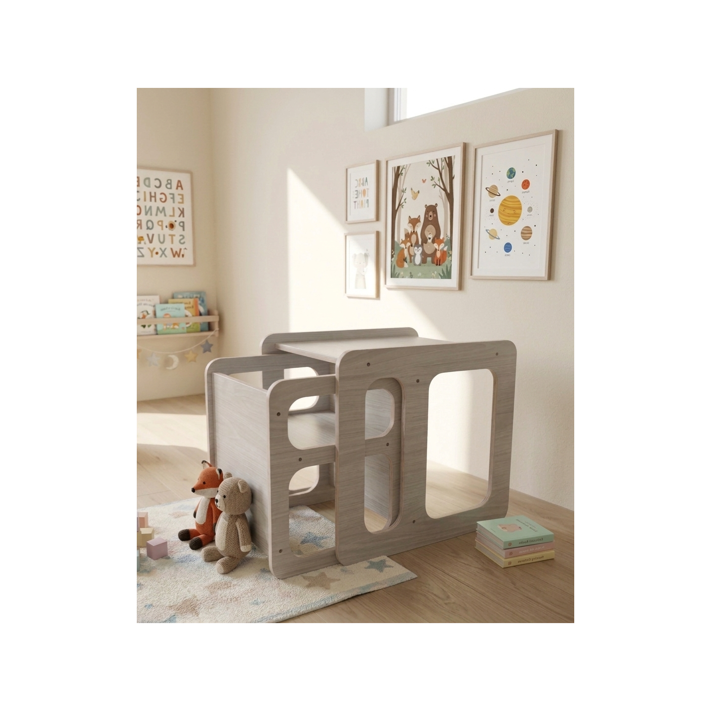 Conjunto Mesa y Silla Infantil  regulable Montessori