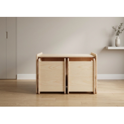 Conjunto Mesa y 2 Sillas Infantiles regulables Montessori