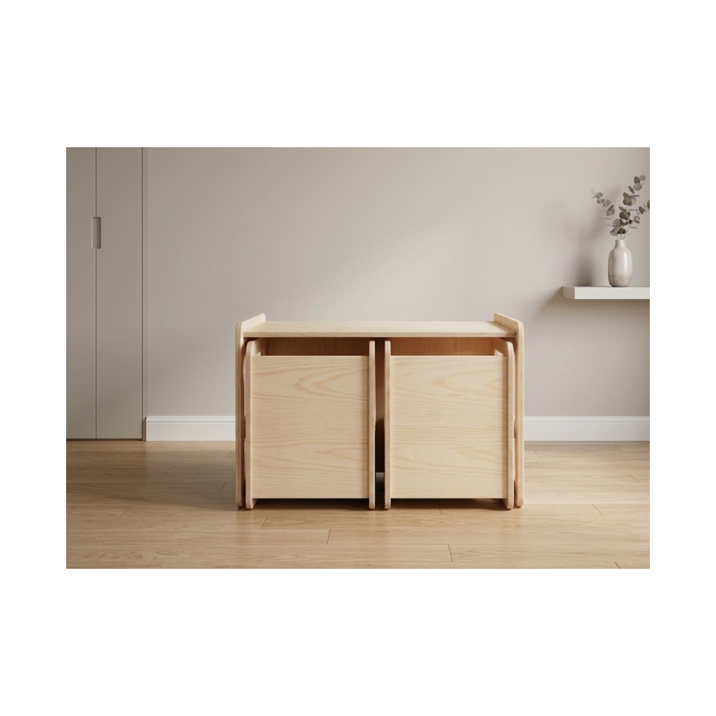 Conjunto Mesa y 2 Sillas Infantiles regulables Montessori