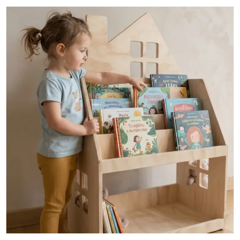 Estanteria y libreria mueble montessori 2 en 1