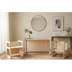 Conjunto Mesa y 2 Sillas Infantiles regulables Montessori