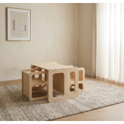 Conjunto Mesa y 2 Sillas Infantiles regulables Montessori
