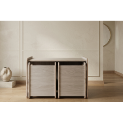 Conjunto Mesa y 2 Sillas Infantiles regulables Montessori
