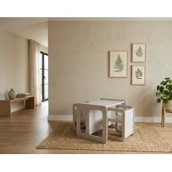 Conjunto Mesa y 2 Sillas Infantiles regulables Montessori