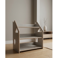 Estantería montessori  baja de madera para juguetes y cuentos