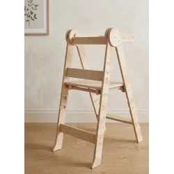 Torre de Aprendizaje Plegable y Regulable de madera natural