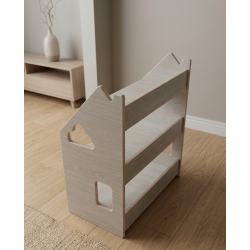 Estantería montessori  baja de madera para juguetes y cuentos