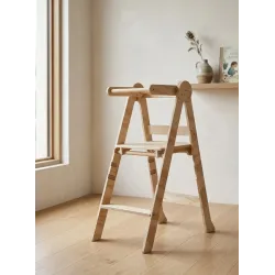 Torre de Aprendizaje Plegable y Regulable de madera natural
