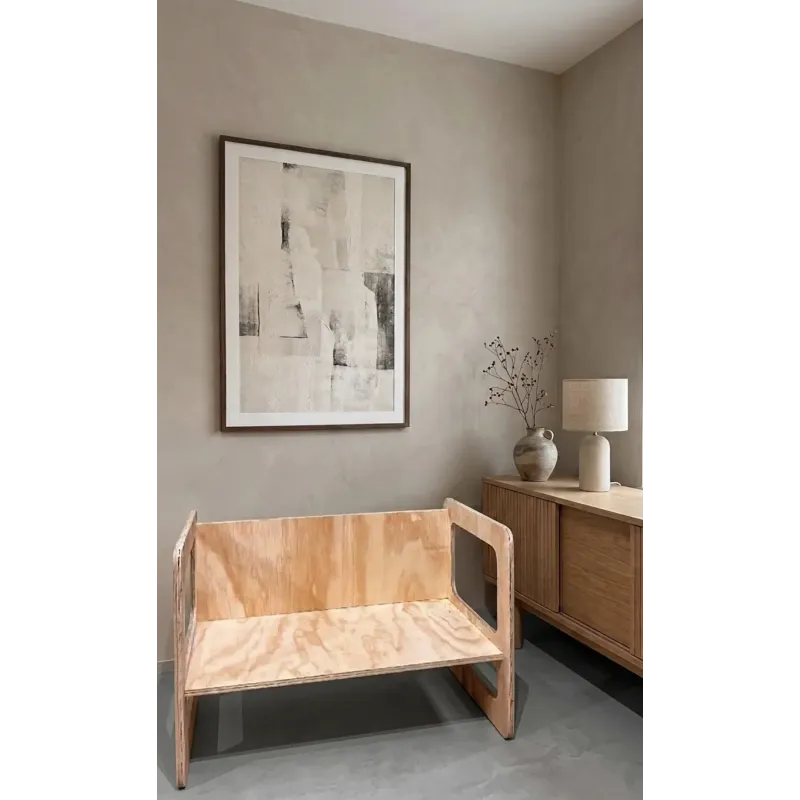 Conjunto de mesa y silla infantil de madera montessori