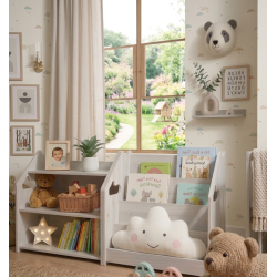 Mueble Montessori Mixto: Librería y Estantería de Madera
