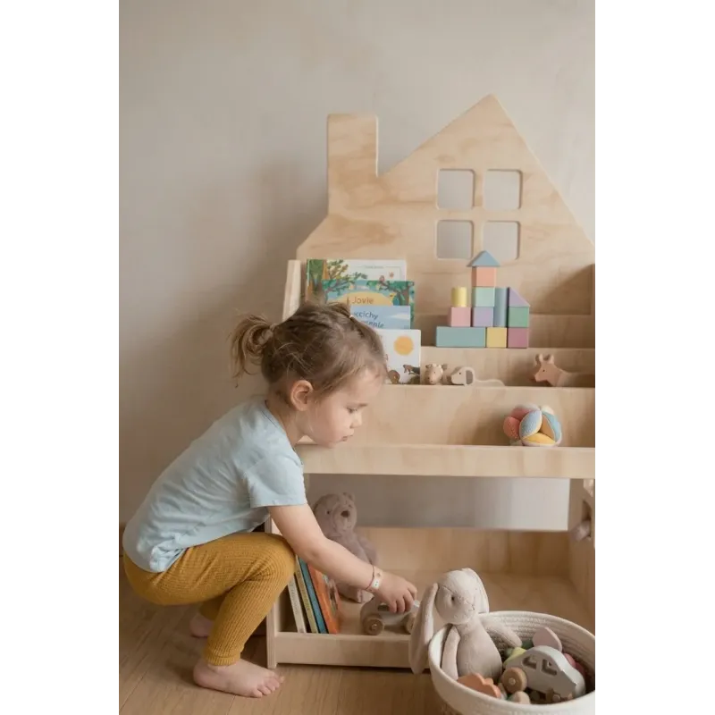 Estantería Librería Montessori 2 en 1 Madera | FAMEVI