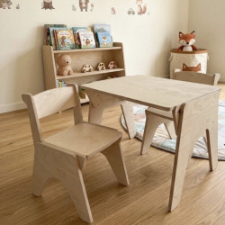 Mesa y 2 Sillas Infantiles Regulables 2 a 8 Años