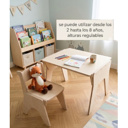 Mesa y 2 Sillas Infantiles Regulables 2 a 8 Años