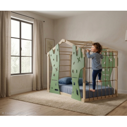 Cama escalada Montessori Infantil a ras de suelo y segura