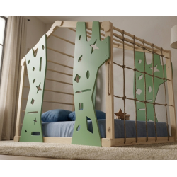 Cama escalada Montessori Infantil a ras de suelo y segura