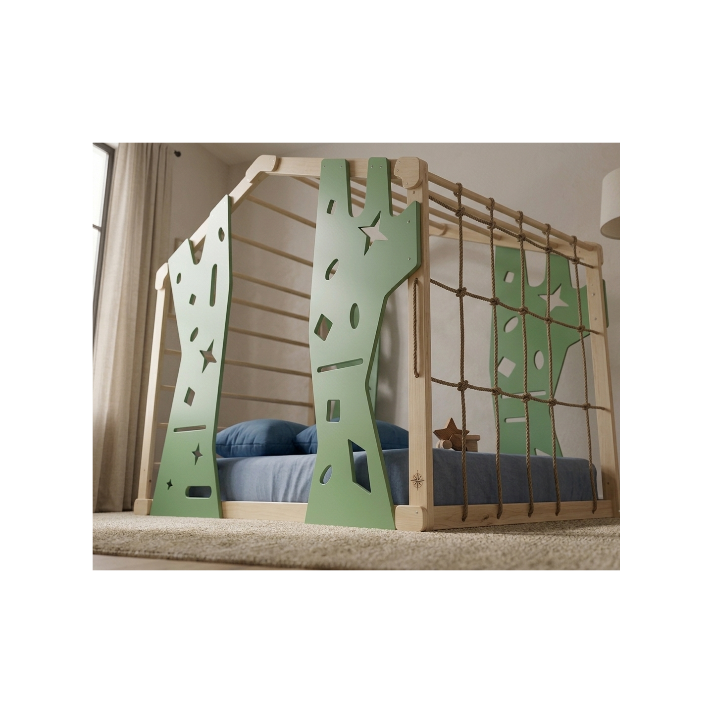 Cama escalada Montessori Infantil a ras de suelo y segura