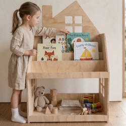 Estantería y Librería Montessori 2 en 1 de Madera