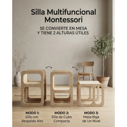 Silla Montessori 3 en 1 infantil