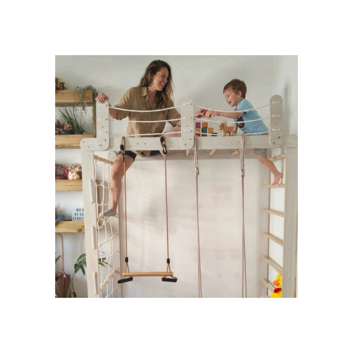 Parque de Escalada Infantil Gimnasio de Madera