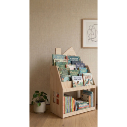 Estantería y Librería Montessori 2 en 1 de Madera