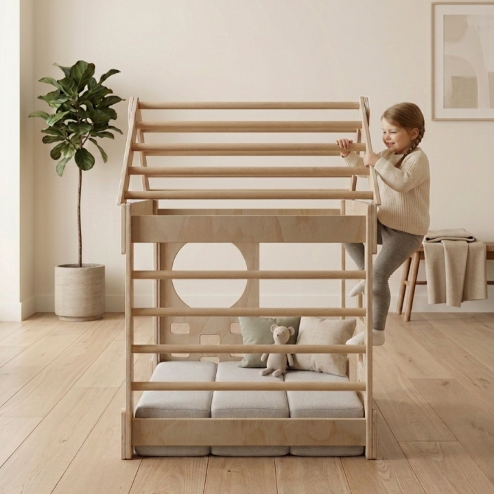 Casita de Madera niños para trepar Montessori