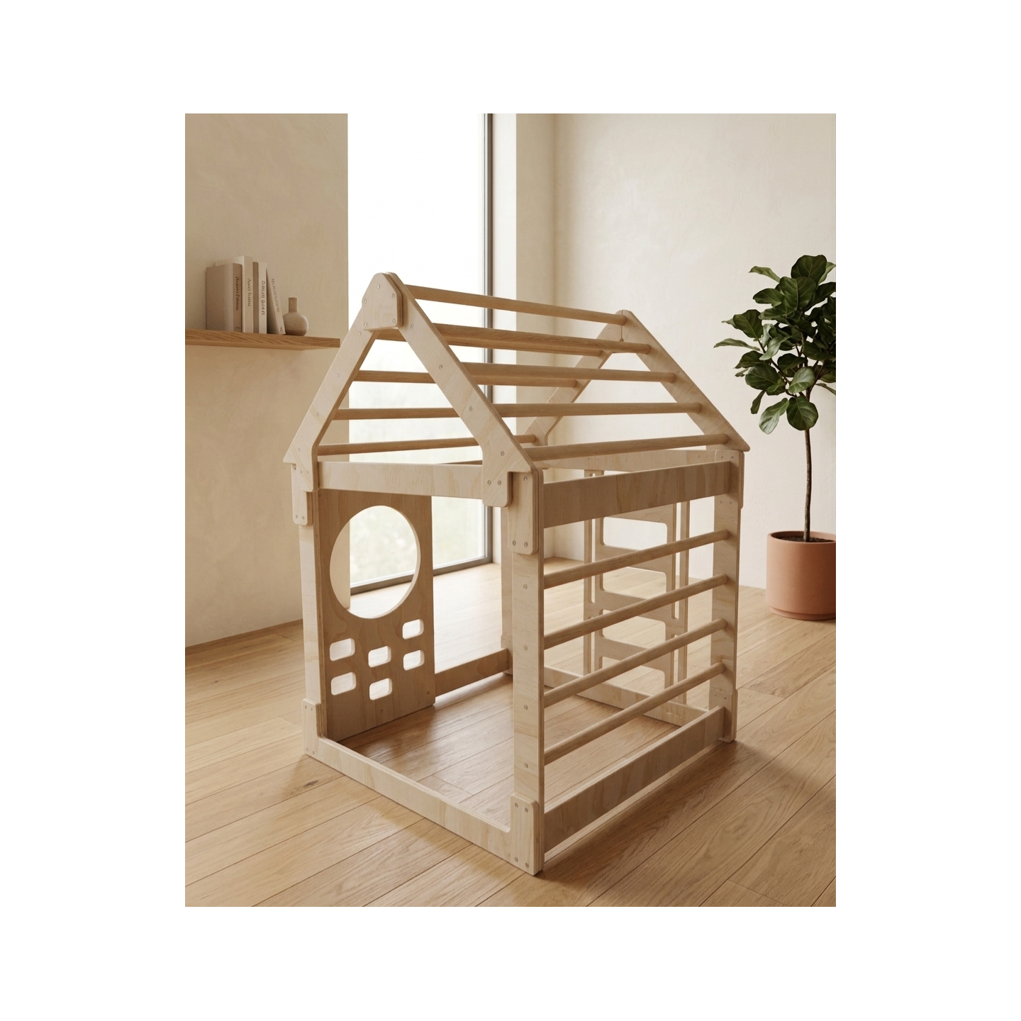 Casita de Madera niños para trepar Montessori