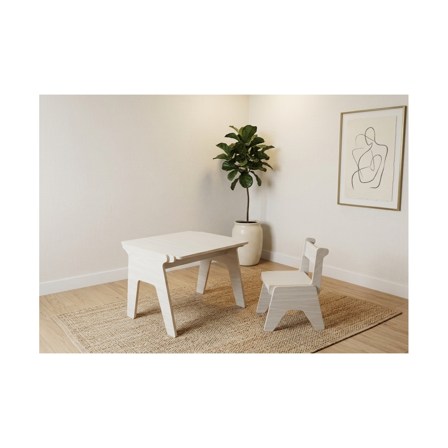 Mesa y Silla Infantil Regulable 3 Alturas (2-8 años)