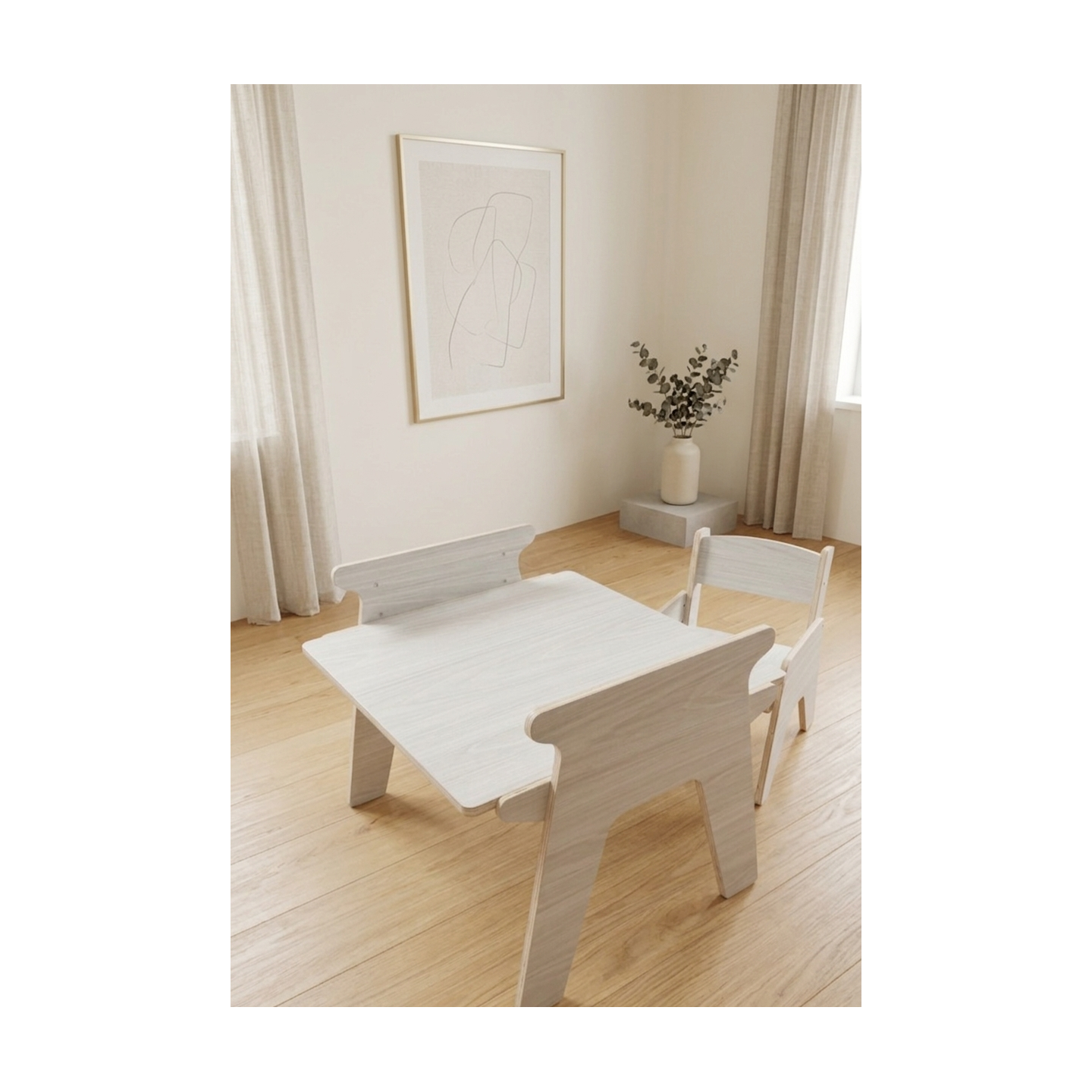 Mesa y Silla Infantil Regulable 3 Alturas (2-8 años)