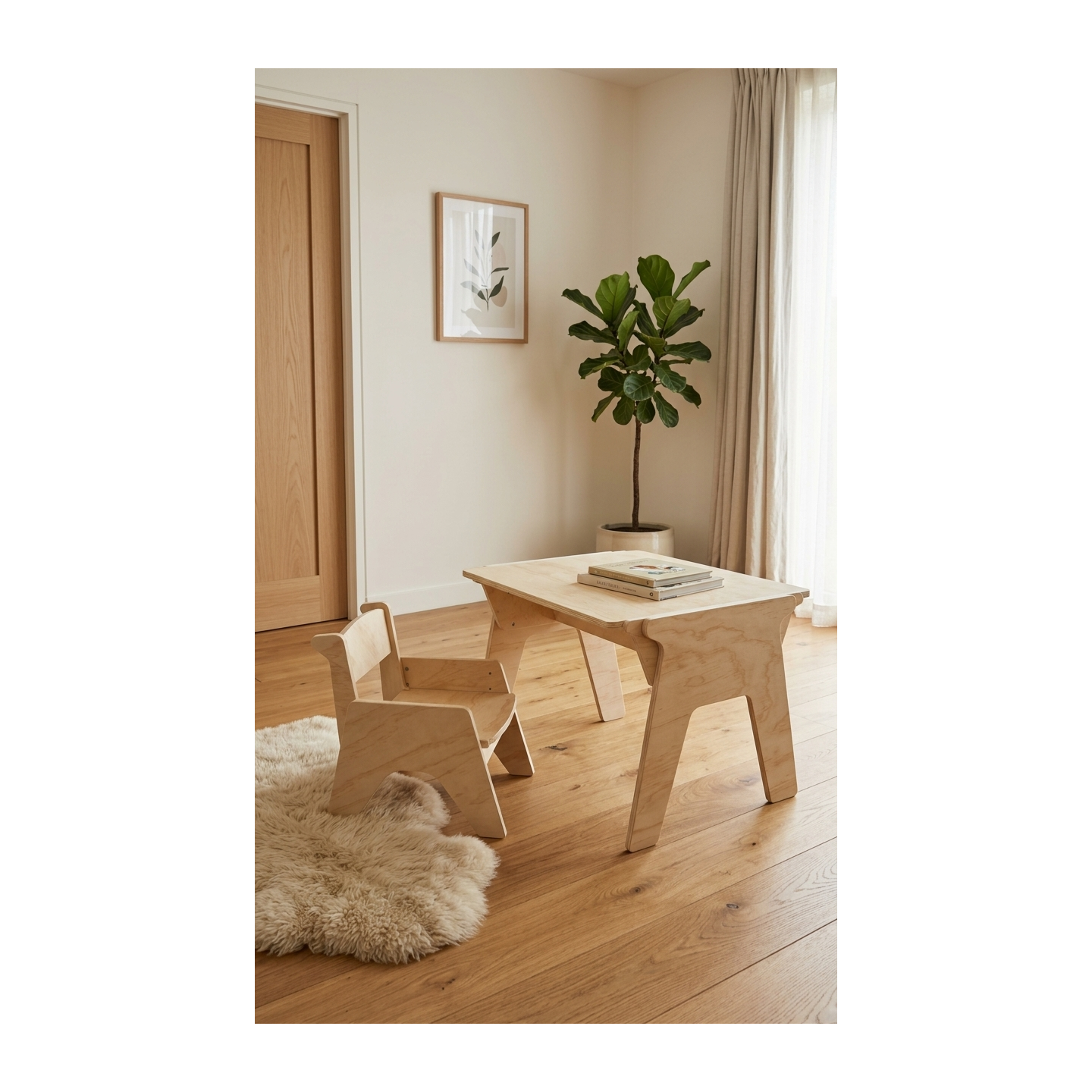 Mesa y Silla Infantil Regulable 3 Alturas (2-8 años)
