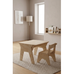 Mesa y Silla Infantil Regulable 3 Alturas (2-8 años)