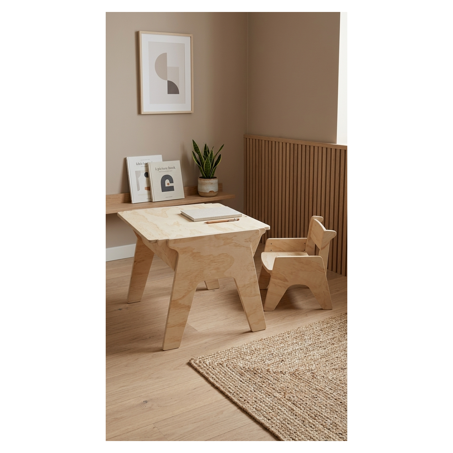 Mesa y Silla Infantil Regulable 3 Alturas (2-8 años)