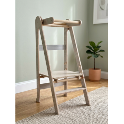 Torre Montessori Plegable de Madera (Ajustable 3 Alturas)