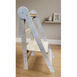 Torre Montessori Plegable de Madera (Ajustable 3 Alturas)